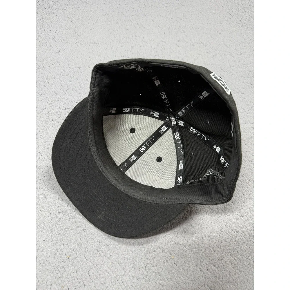 Las Vegas Raiders Hat Cap Fitted Mens 7 5/8 Black‎ NFL Football 59FIFTY New Era